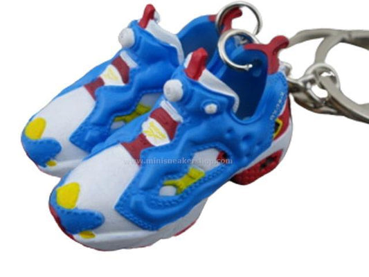 Mini 3D sneaker keychains   Fury Blue White Red - Sneakers Passion