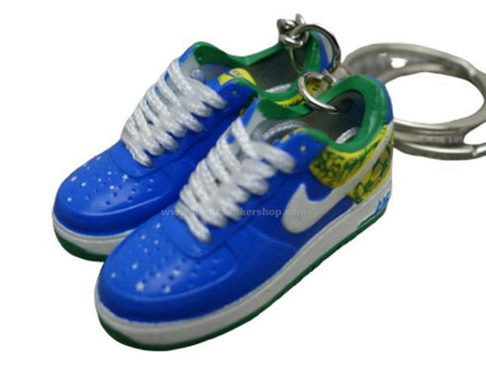 Mini Sneaker keyrings Nike Air Force - Brasil - Sneakers Passion