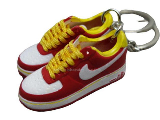 Mini Sneaker Nike Air Force - Red White Yellow - Sneakers Passion