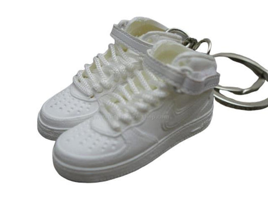 Mini Sneaker keyrings Nike Air Force High True White - Sneakers Passion