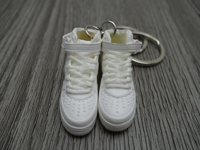 Mini Sneaker keyrings Nike Air Force High True White - Sneakers Passion