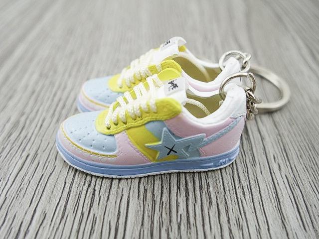 Mini 3D sneaker keychains BAPE - Pastel - Sneakers Passion