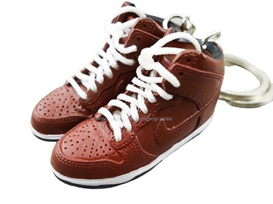Mini Sneaker keychains Dunk Hi - Brown - Sneakers Passion