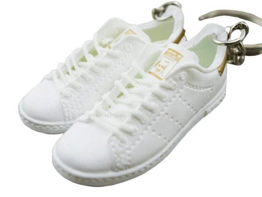 Mini 3D sneaker keychains  Stan Smith  White and Copper - Sneakers Passion