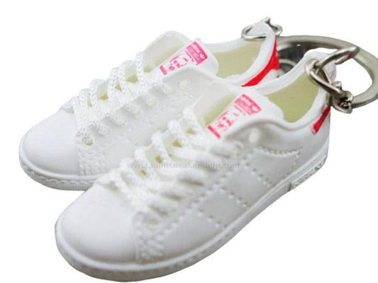 Mini 3D sneaker keychains Stan Smith  - Fushia and White - Sneakers Passion