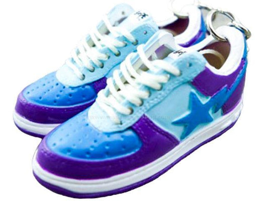 Mini 3D sneaker keychains BAPE Aqua - Sneakers Passion