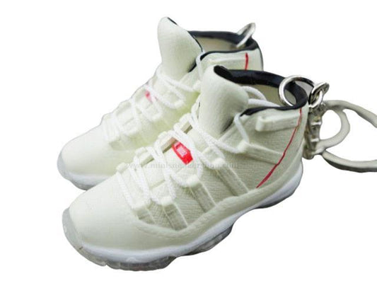Mini 3D sneaker keychains AJ 11 - Beige Red - Sneakers Passion