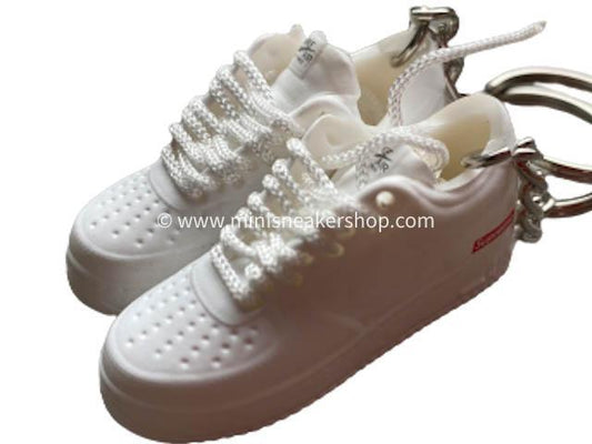 Mini 3D sneaker keychains Air Force 1 x SUP White - Sneakers Passion