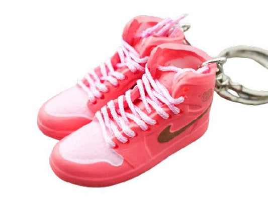 Mini sneaker keychain 3D Air Jordan 1 - Double Pink HQ - Sneakers Passion