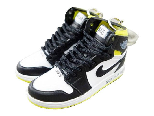 Mini sneaker keychain 3D Air Jordan 1 - Not For Resale Yellow - Sneakers Passion