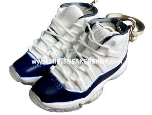 mini 3D sneaker keychains AJ 11 Navy/White - Sneakers Passion
