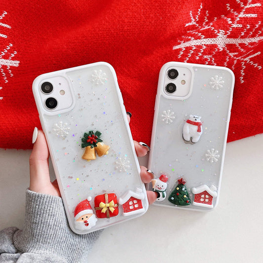 Transparent Christmas iPhone 12 Case - Sneakers Passion