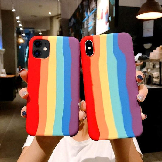 Rainbow Silicon iPhone Case - Sneakers Passion