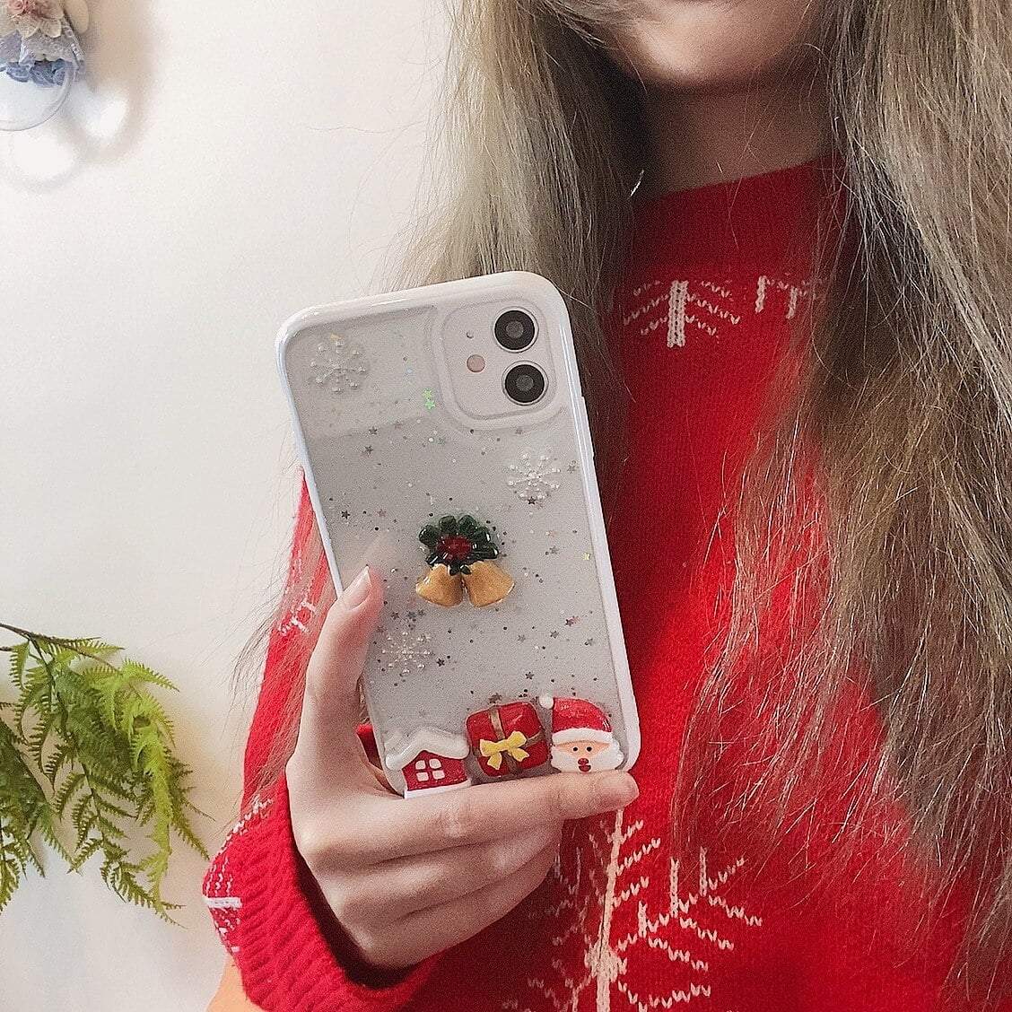 Transparent Christmas iPhone 12 Case - Sneakers Passion