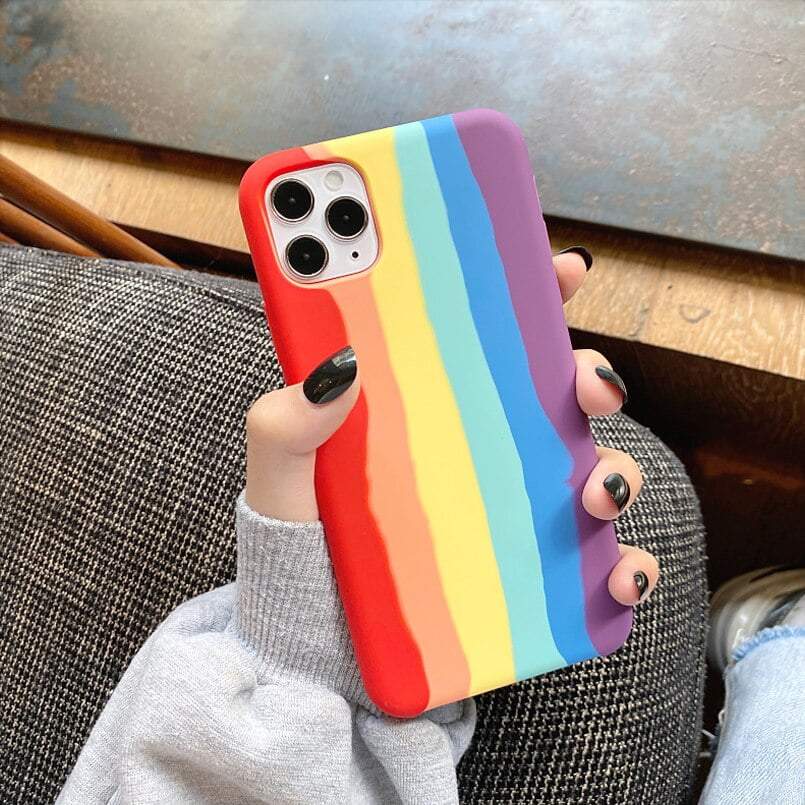 Rainbow Silicon iPhone Case - Sneakers Passion