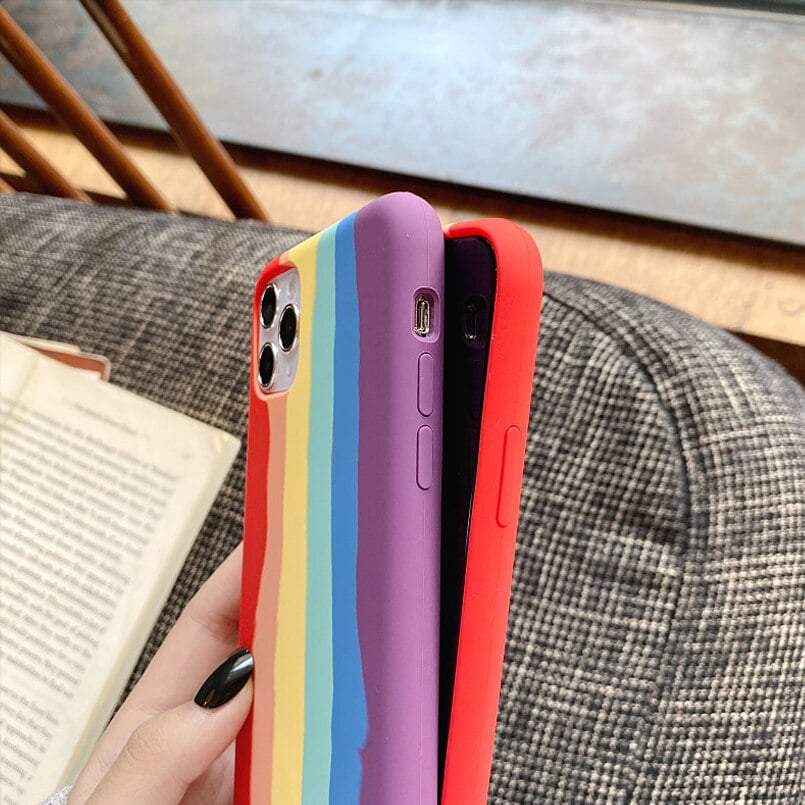 Rainbow Silicon iPhone Case - Sneakers Passion
