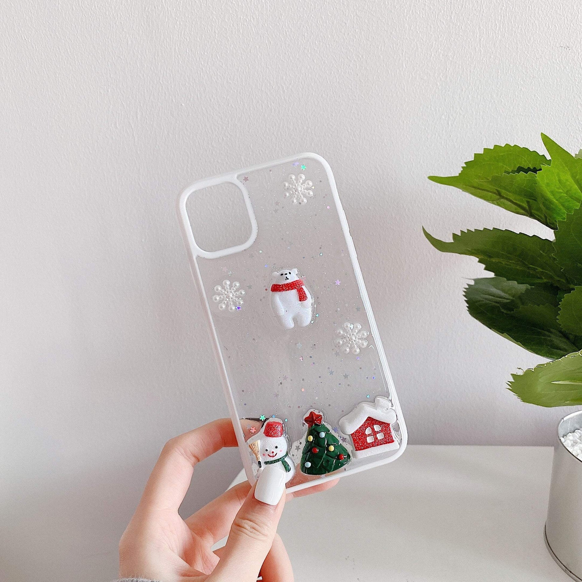 Transparent Christmas iPhone 12 Case - Sneakers Passion