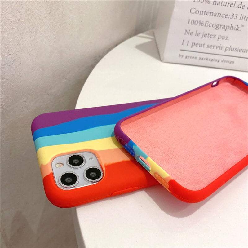 Rainbow Silicon iPhone Case - Sneakers Passion