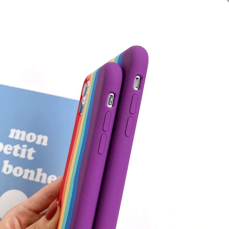 Rainbow Silicon iPhone Case - Sneakers Passion