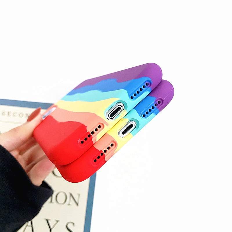 Rainbow Silicon iPhone Case - Sneakers Passion