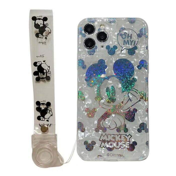 Premium Mickey iPhone Case with Fancy Strap - Sneakers Passion