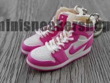 Mini sneaker keychain 3D Air Jordan 1 Pink - Sneakers Passion