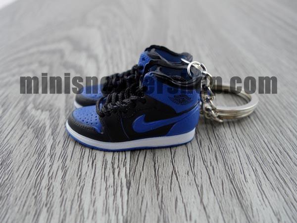mini sneaker keychain 3D AJ1 Black Royal Blue (1985) - Sneakers Passion