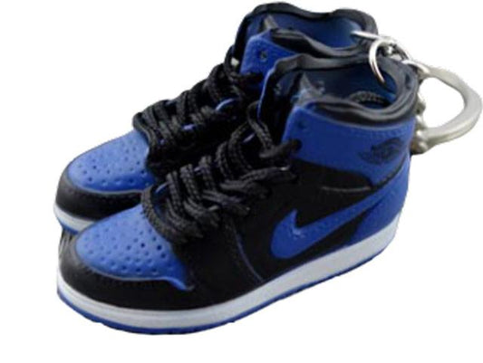 mini sneaker keychain 3D AJ1 Black Royal Blue (1985) - Sneakers Passion
