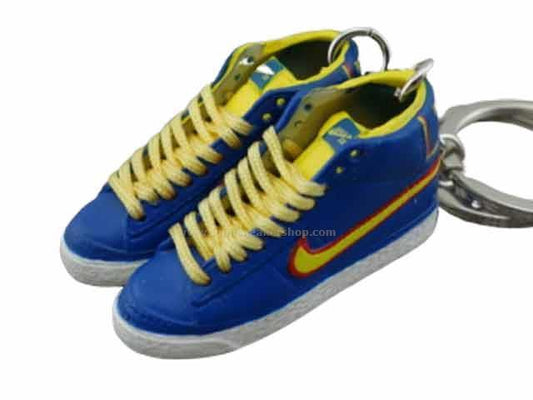 mini 3D sneaker keychains  Blazer - electric blue/yellow - Sneakers Passion