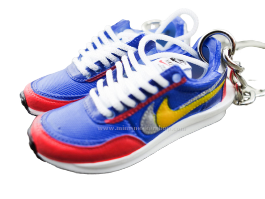 Mini 3D sneaker keychains Waffle x SACAI - Blue Multi - Sneakers Passion