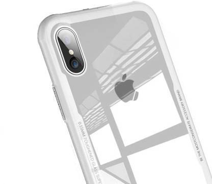 White Protective Tempered Glass Back Case Cover for iPhone X / XS - Sneakers Passion